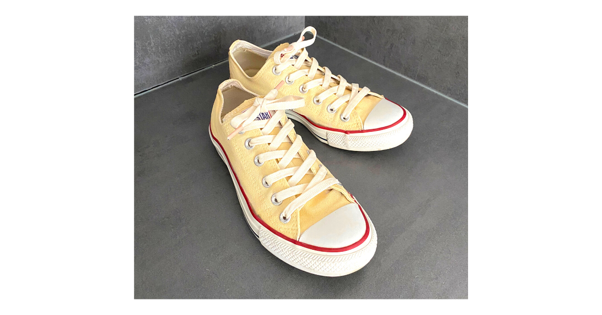 Zkušenosti Fotografie nabarvení Po barvení textilních látkových plátěných tenisek converse bílo béžová barva na tenisky easy dye 136 trg the one-4